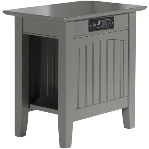 AFI  Nantucket Chair Side Table With Charger In Grey