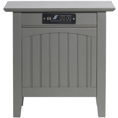 AFI Nantucket Chair Side Table with Charger in Grey
