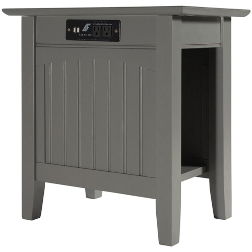 AFI Nantucket Chair Side Table with Charger in Grey