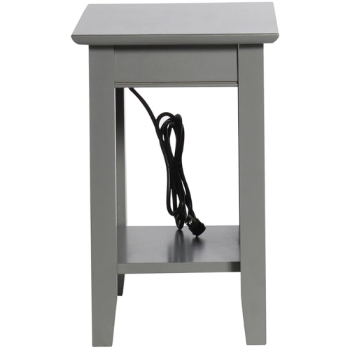 AFI Nantucket Chair Side Table with Charger in Grey