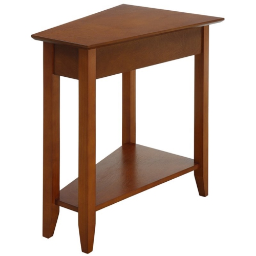 PEMBERLY ROW  Wedge End Table In Cherry Wood Finish