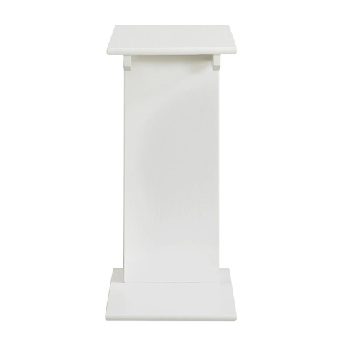 Convenience Concepts Designs2Go Abby Magazine C End Table in White Wood Finish