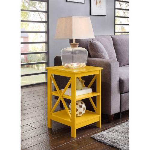 CONVENIENCE CONCEPTS  Oxford End Table In Bright Yellow Wood Finish