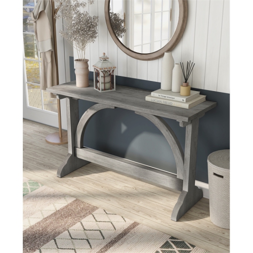 Furniture of America Linx Rustic Wood Console Table in Reclaimed Oak