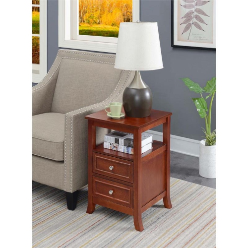 CONVENIENCE CONCEPTS  Melbourne Square End Table In Cinnamon Wood Finish