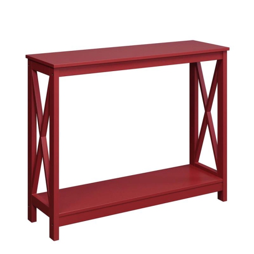 Convenience Concepts Oxford Console Table in Red Wood Finish