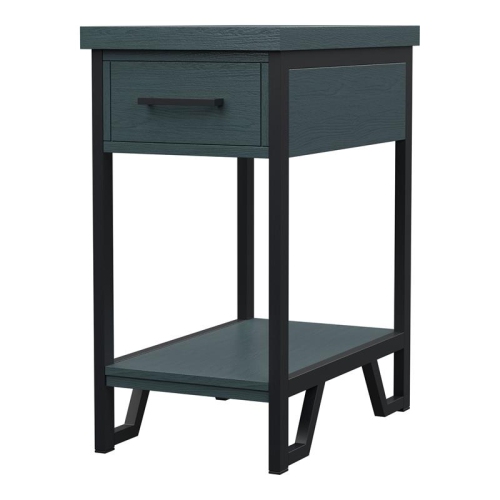 FURNITURE OF AMERICA  Sims Transitional Wood 1-Shelf Side Table In Antique In Green