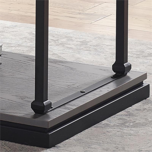 Furniture of America Drewden Wood 1-Shelf Coffee Table in Antique Gray