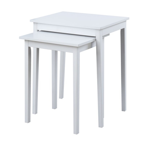 Pemberly Row Nesting End Tables in White Wood Finish