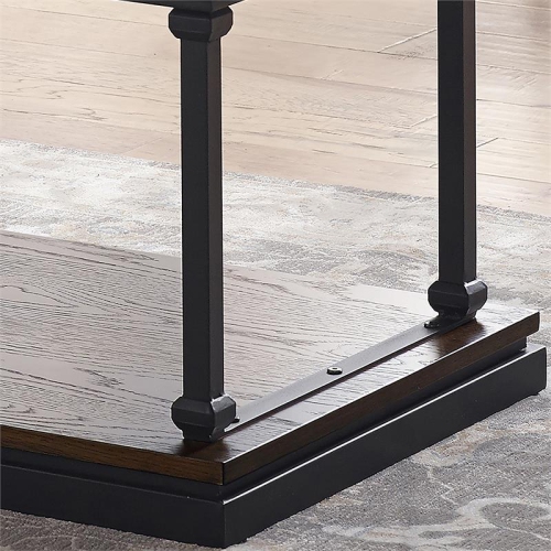 Furniture of America Drewden Wood 1-Shelf Coffee Table in Dark Oak