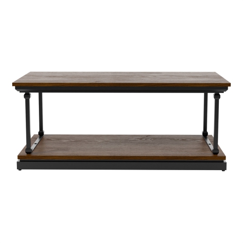 Furniture of America Drewden Wood 1-Shelf Coffee Table in Dark Oak