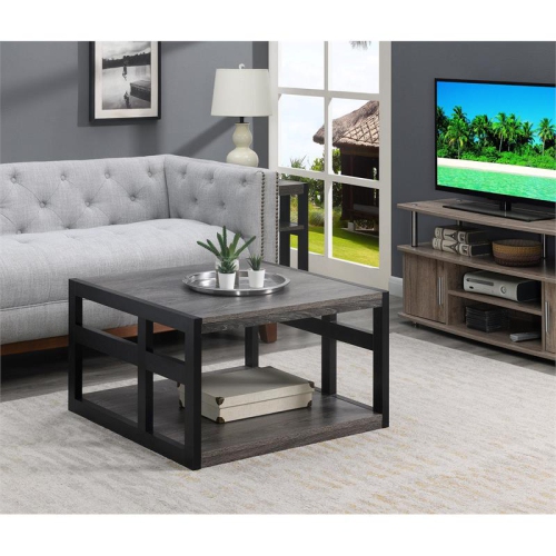 Convenience Concepts Monterey Square Coffee Table in Gray Wood Finish