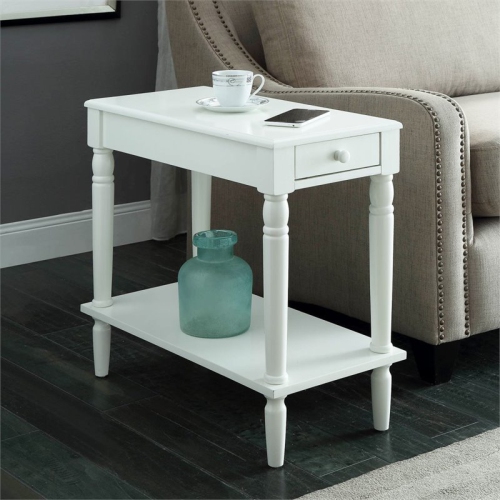 PEMBERLY ROW  End Table In White Wood Finish