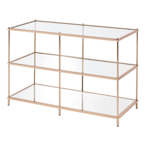 FURNITURE OF AMERICA  Mendry Metal 2-Shelf Console Table In Champagne