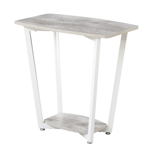 Pemberly Row End Table in Gray and White Wood Finish