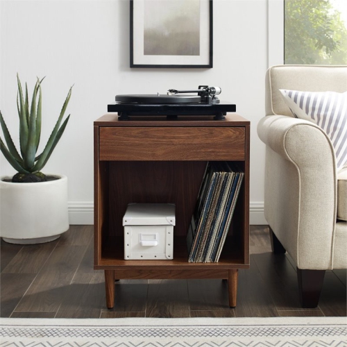Crosley Liam 1 Drawer End Table in Walnut