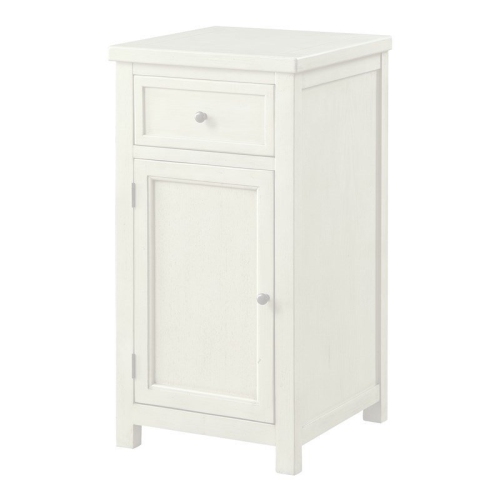 FURNITURE OF AMERICA  Jennifer Wood 1-Drawer Side Table In Antique In White