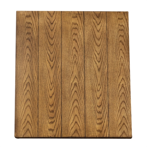 Pemberly Row Contemporary Brass End Table in Oak