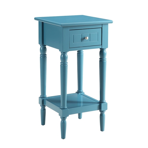 Pemberly Row Square End Table in Blue Wood Finish