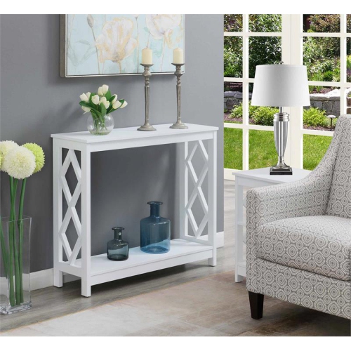 PEMBERLY ROW  Contemporary Console Table In Wood Finish In White
