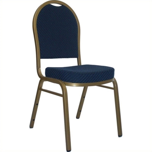 Flash Furniture Hercules Dome Back Banquet Stacking Chair in Blue