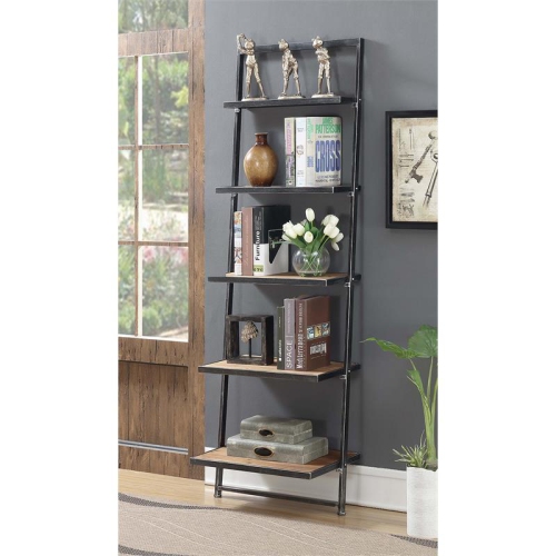 CONVENIENCE CONCEPTS  Laredo Five-Tier Ladder Bookcase/shelf In Metal In Black