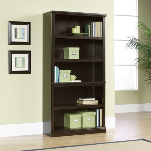 Pemberly Row 5 Shelf Bookcase in Jamocha Wood