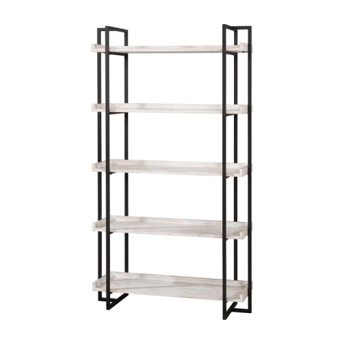 FURNITURE OF AMERICA  Lackomb Contemporary Wood 5-Tier Bookcase In Antique In White