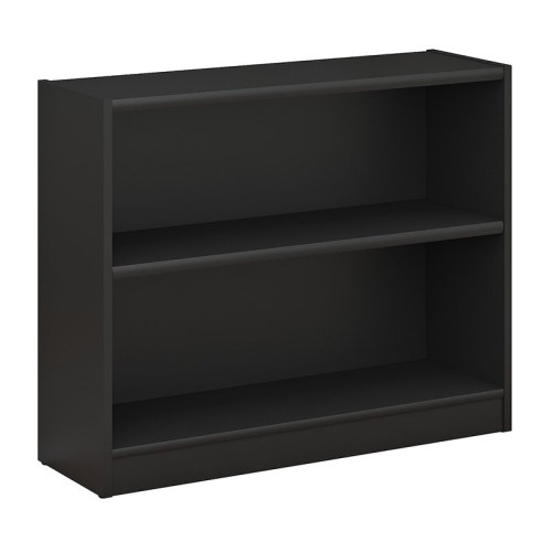 Bowery Hill Furniture 2 Shelf Bookcase in Classic Black
