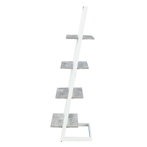 Convenience Concepts Graystone Four-Tier Ladder Bookcase/shelf in Gray Wood