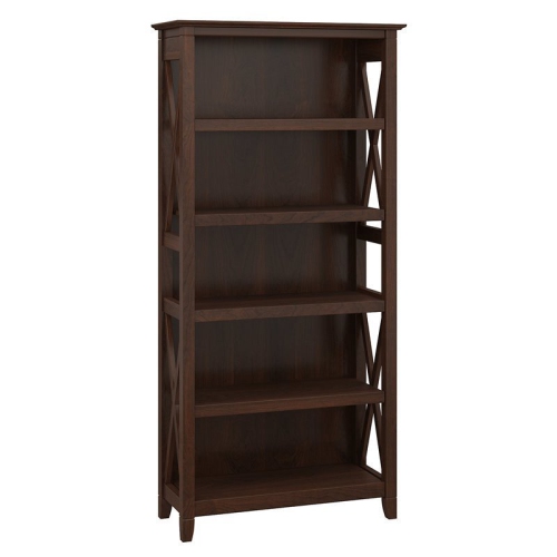 BOWERY HILL  Furniture 5 Shelf Bookcase In Bing Cherry