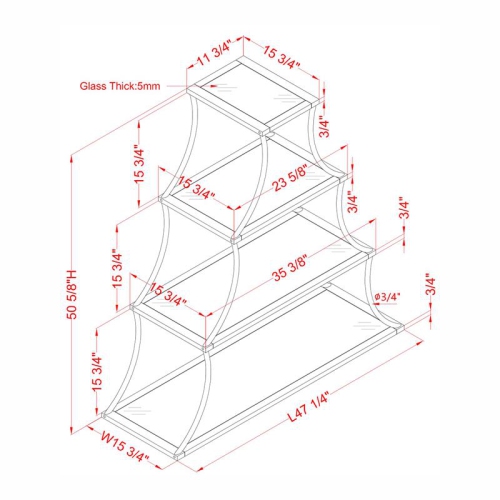 Furniture of America Kladden Industrial Metal 4-Shelf Bookcase in Sand Black