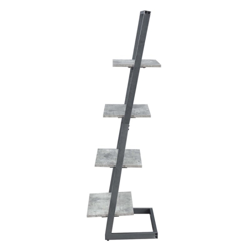 Convenience Concepts Graystone Four-Tier Ladder Bookcase/shelf in Gray Wood
