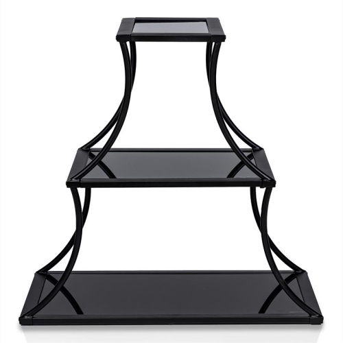 FURNITURE OF AMERICA  Kladden Industrial Metal 3-Shelf Bookcase In Sand In Black