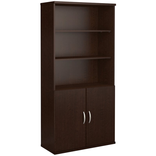 SCRANTON & CO  Furniture 36W 5 Shelf Bookcase With Doors In Cherry