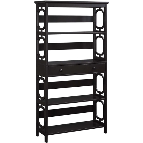 CONVENIENCE CONCEPTS  Omega 5-Tier Bookcase With Drawer In Espresso Wood