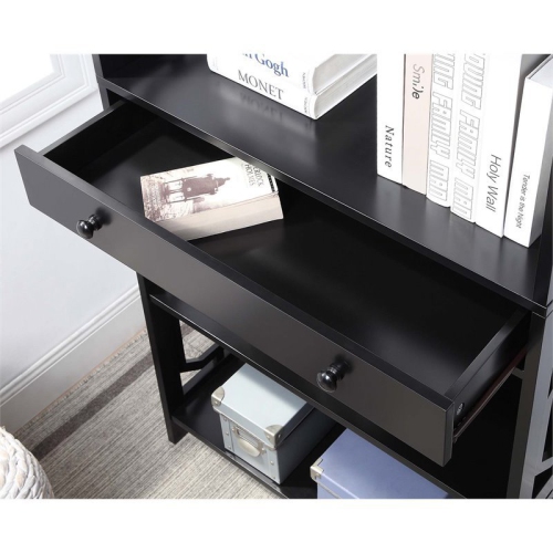 Convenience Concepts Omega 5-Tier Bookcase with Drawer in Espresso Wood