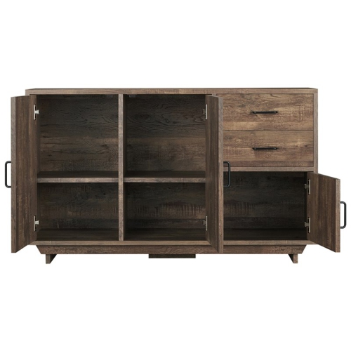 Bowery Hill Rustic Wood Two-Drawer Buffet in Reclaimed Oak