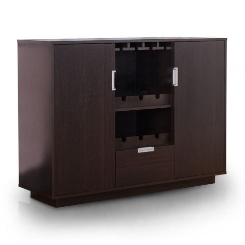 Furniture of America Porter Contemporary Wood Multi-Storage Buffet in Espresso