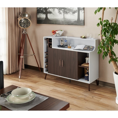 Furniture of America Reid Modern Wood Multi-Storage Buffet in White