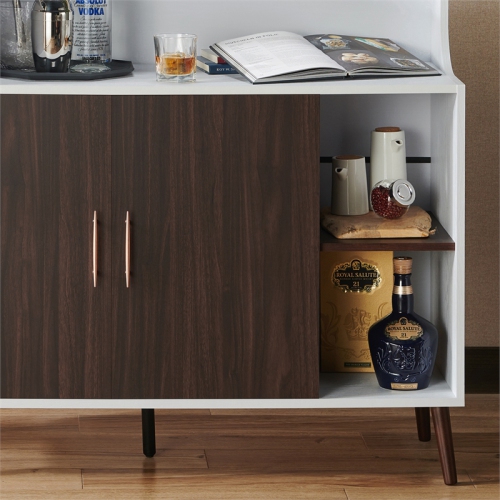 Furniture of America Reid Modern Wood Multi-Storage Buffet in White