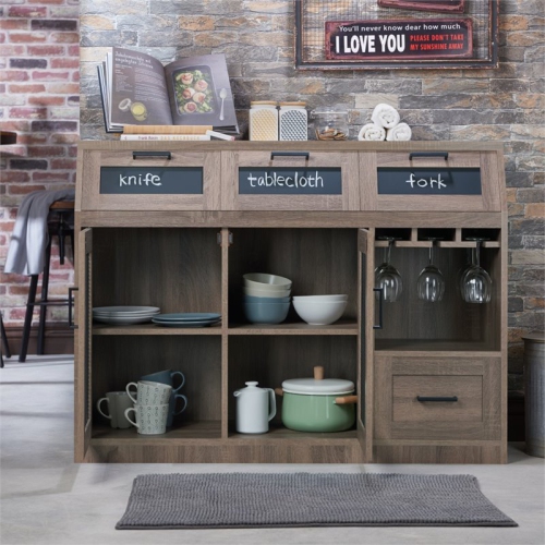 Bowery Hill Transitional Buffet in Warm Chestnut