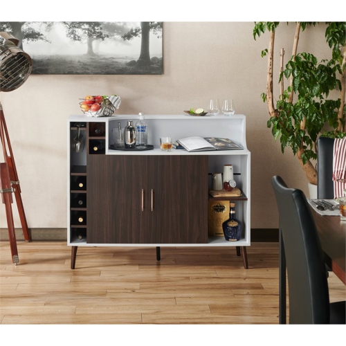 Bowery Hill Modern Wood Multi-Storage Buffet in White
