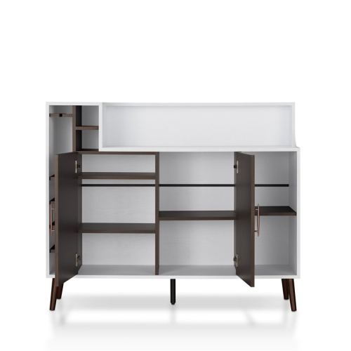 Bowery Hill Modern Wood Multi-Storage Buffet in White