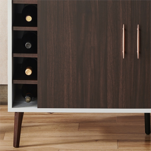 Bowery Hill Modern Wood Multi-Storage Buffet in White