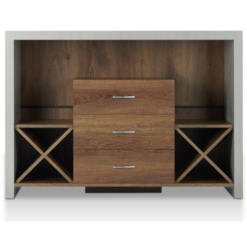 Furniture of America Dixen Wood Multi-Storage Buffet Server in Distressed Walnut
