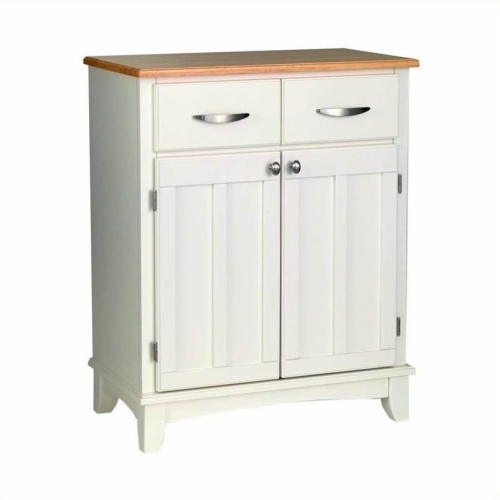 Pemberly Row Contemporary 2 Drawer Hardwood Top Buffet in White