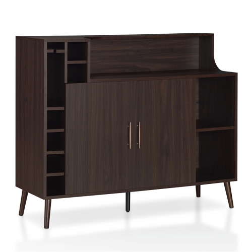 Furniture of America Reid Modern Wood Multi-Storage Buffet in Wenge Brown