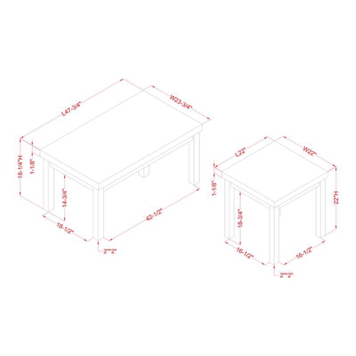 Furniture of America Engraf Wood 3-Piece Coffee Table Set in Rustic Natural Tone