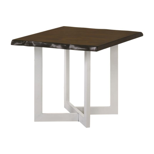 FURNITURE OF AMERICA  Krestian Contemporary Wood End Table In Oak And In White